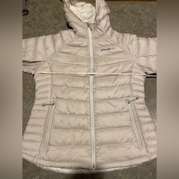 Eddie Bauer Down Puffy Hooded Jacket Medium - Picture 11 of 13